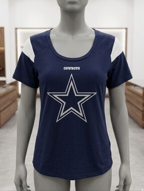 Dallas Cowboys Women's Rayna Jersey-Style T-Shirt - Size M - Like New!
